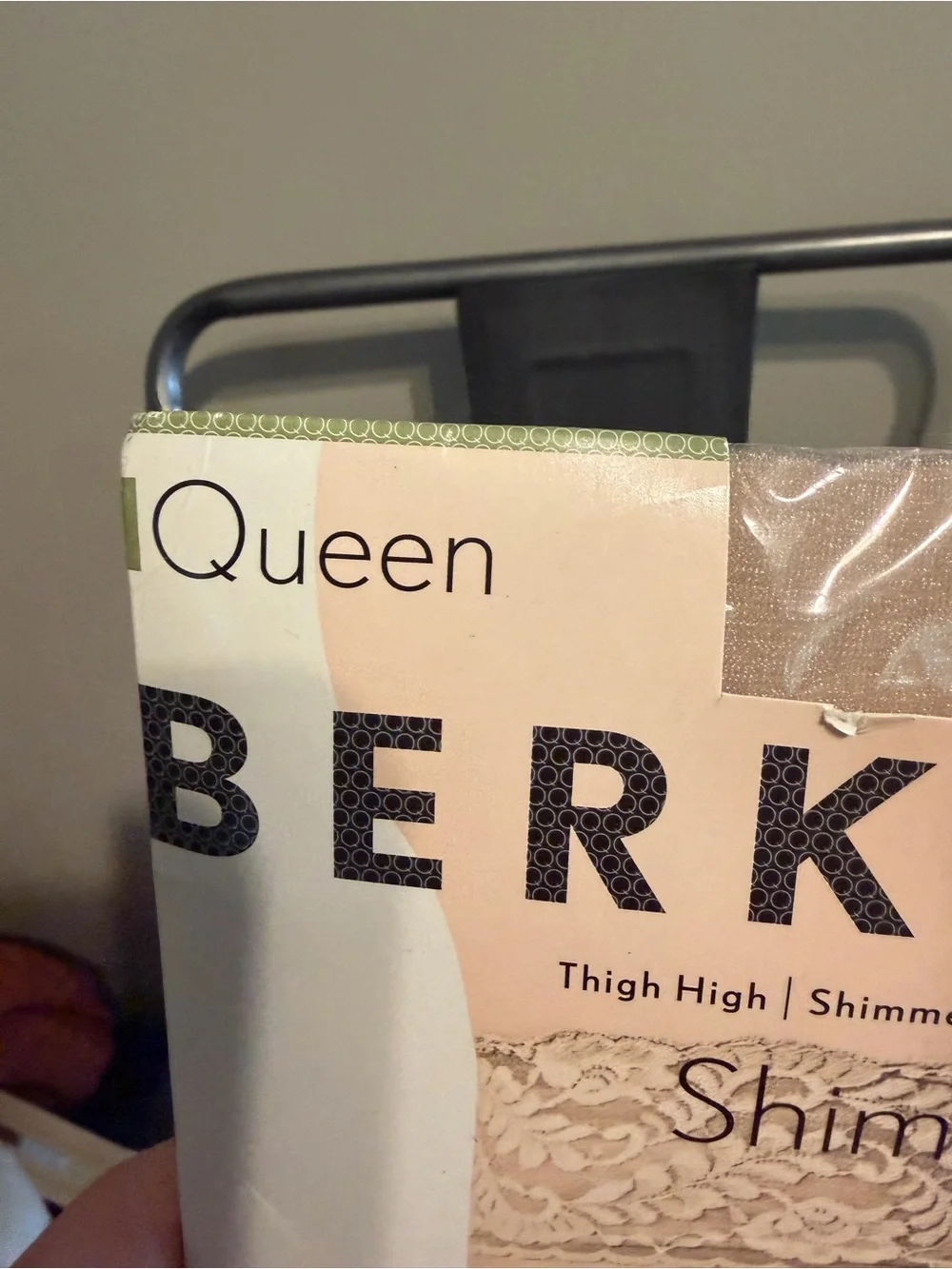 Vintage Berkshire Shimmers Lace Top Thigh High Stockings Queen 1 Candlelight